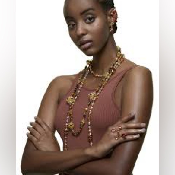 Fantastic XL Authentic Swarovski Long beaded Crystal Necklace NEW $1800 - Picture 2 of 16